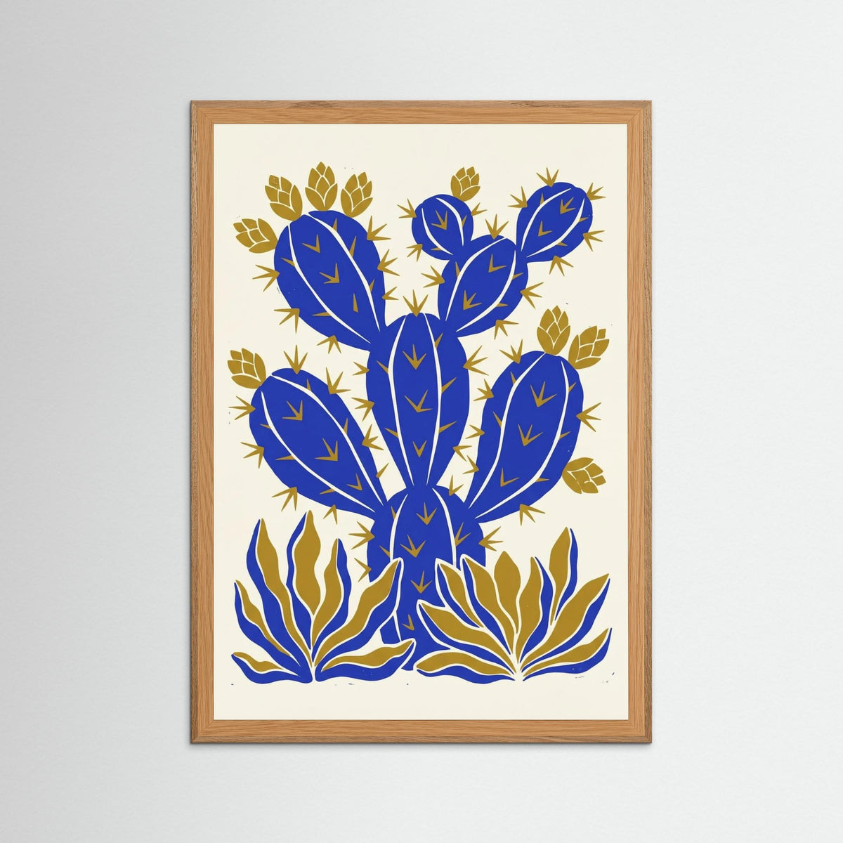 Oak Nature Azure Ochre Blooms