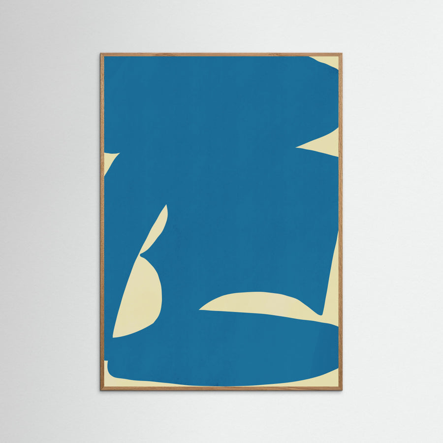 Poster B Cut Out In Blue