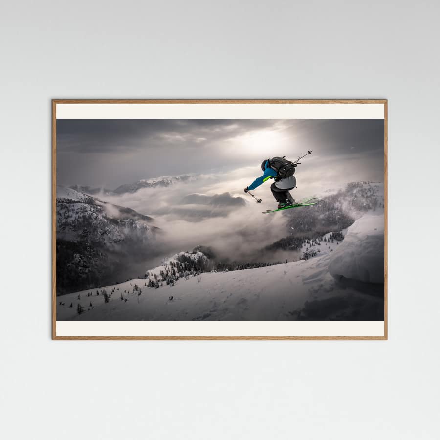 Backcountry skiing Poster – plakat og kunsttryk