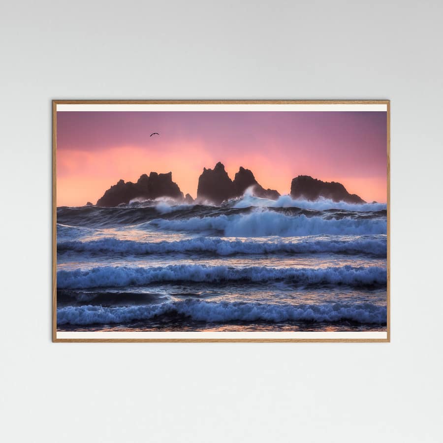 Poster Bandon Beach Layers