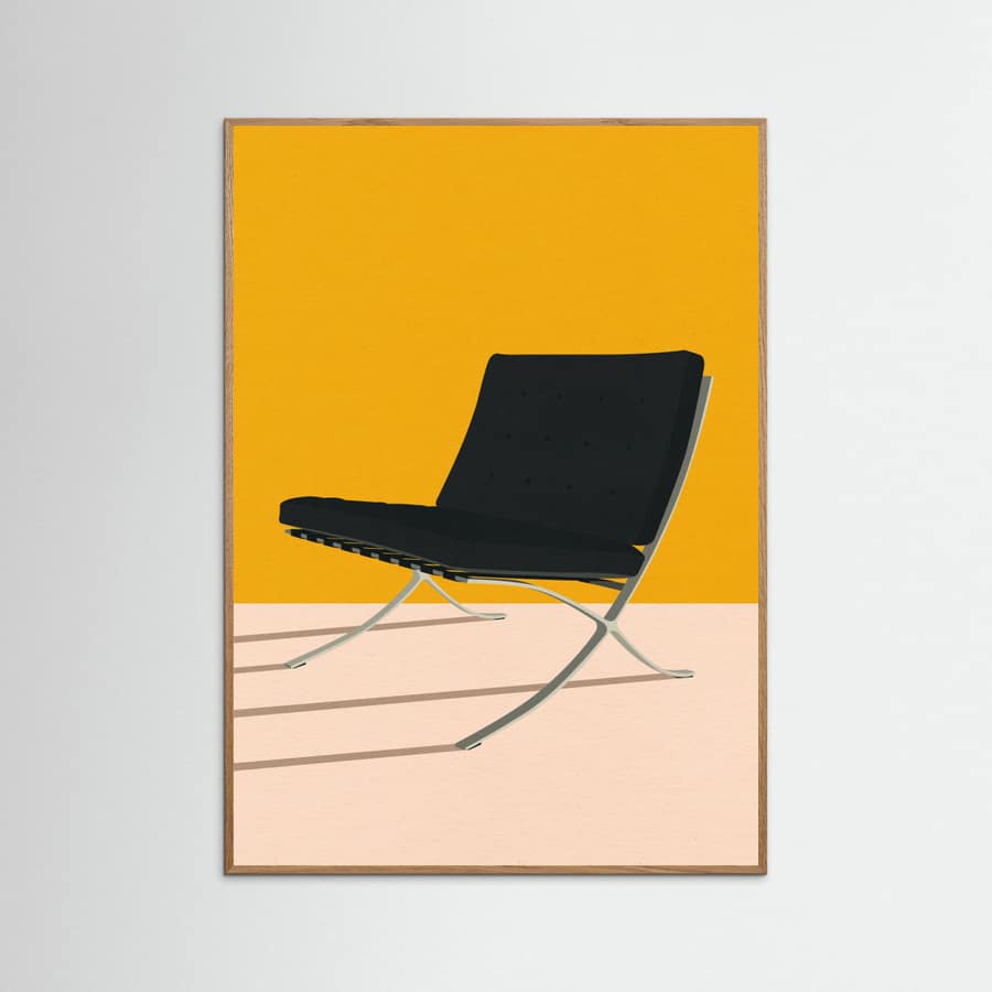 Barcelona Chair By Mies Van Der Rohe Poster