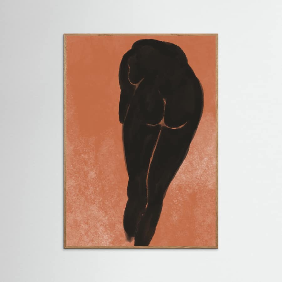Bathing nude in black Poster – plakat og kunsttryk