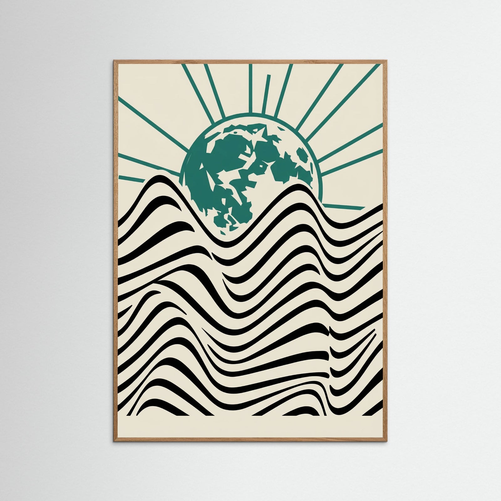 Oak Nature Bauhaus Sun Waves