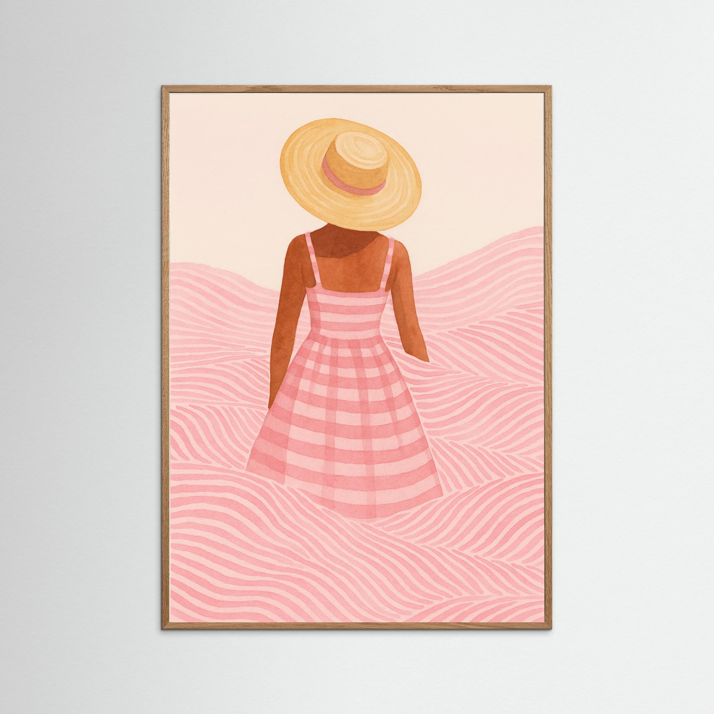 Oak Nature Beach Girl Pattern