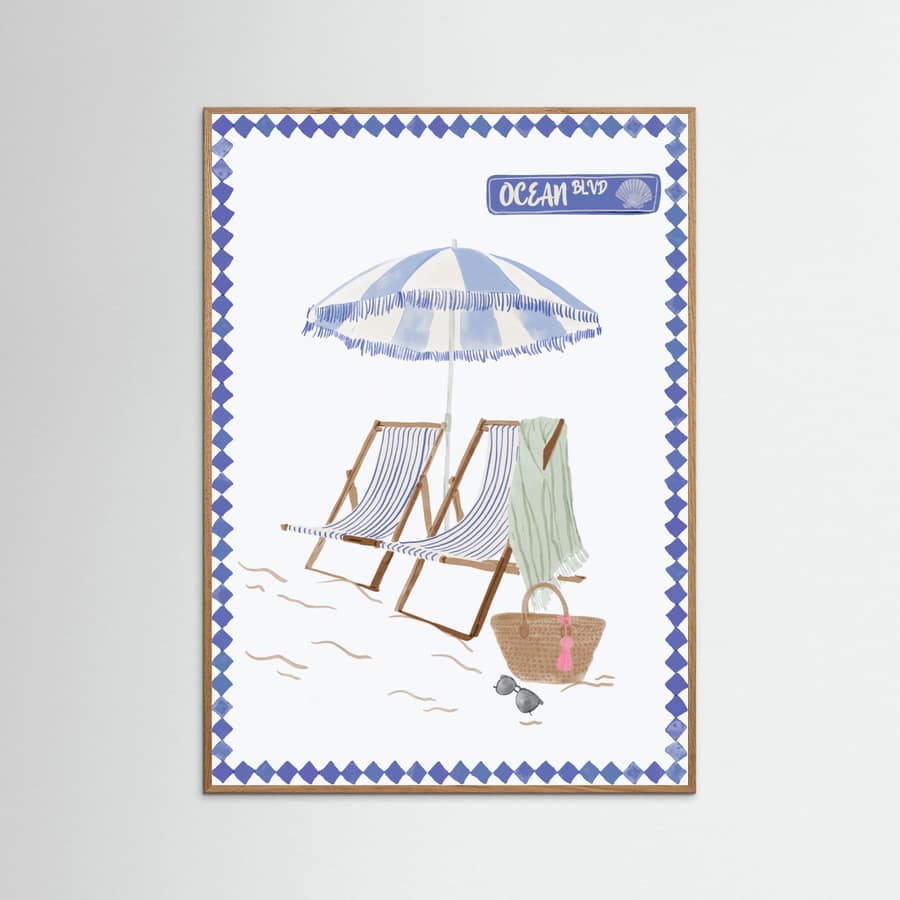 Beach chairs Poster