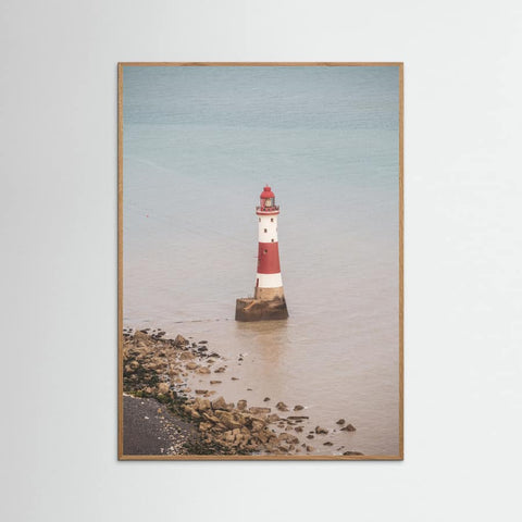 Oak Nature Beachy head lighthouse in England - summer nostalgic travel photography Poster