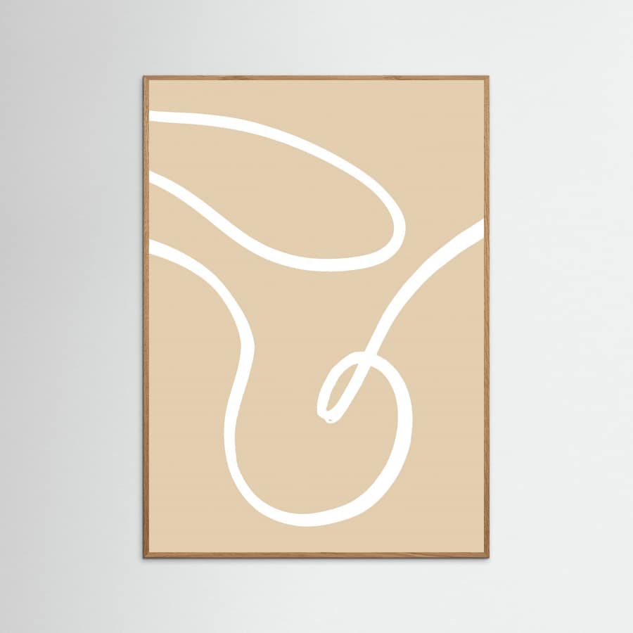 Beige Lines 02 Poster – poster and art print