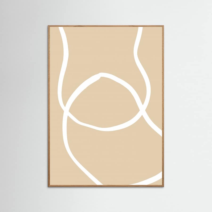 Beige Lines 04 -juliste – juliste ja taidepainatus