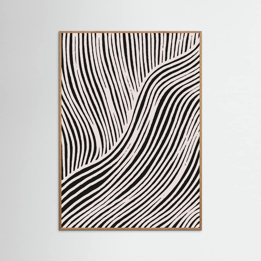 Póster Beige Wave Pattern