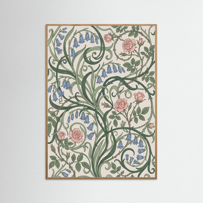 Oak Nature Berry Vine Pattern