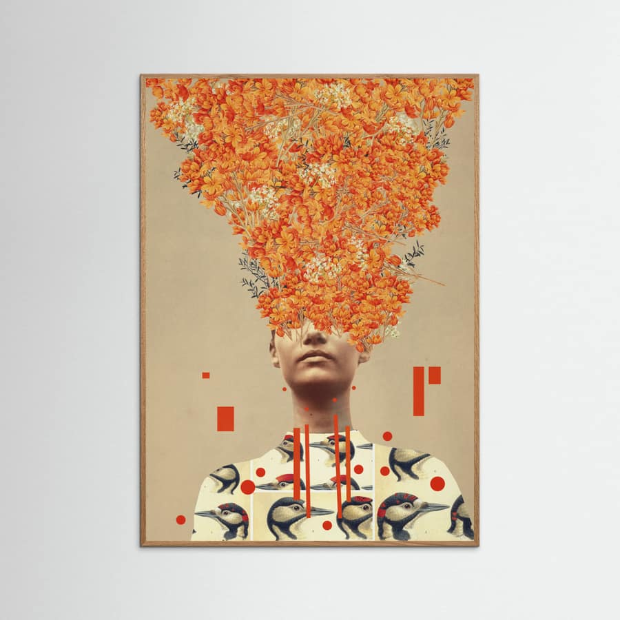 Bird Flight In Autumn Poster