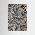 Oak Nature Black And White Net Pattern Poster
