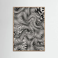 Oak Nature Black And White Net Pattern Poster