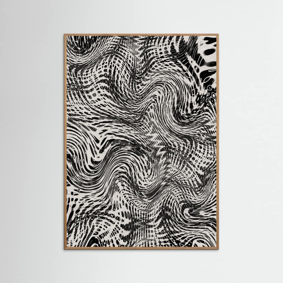 Black And White Net Pattern Poster
