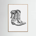 Black Cowgirl Boots with Bow Poster – Poster und Kunstdruck