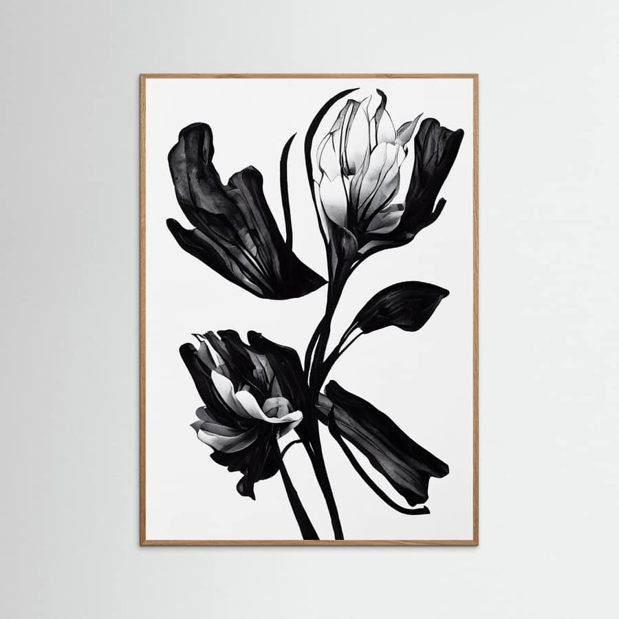 Black Flower Poster – poster and art print