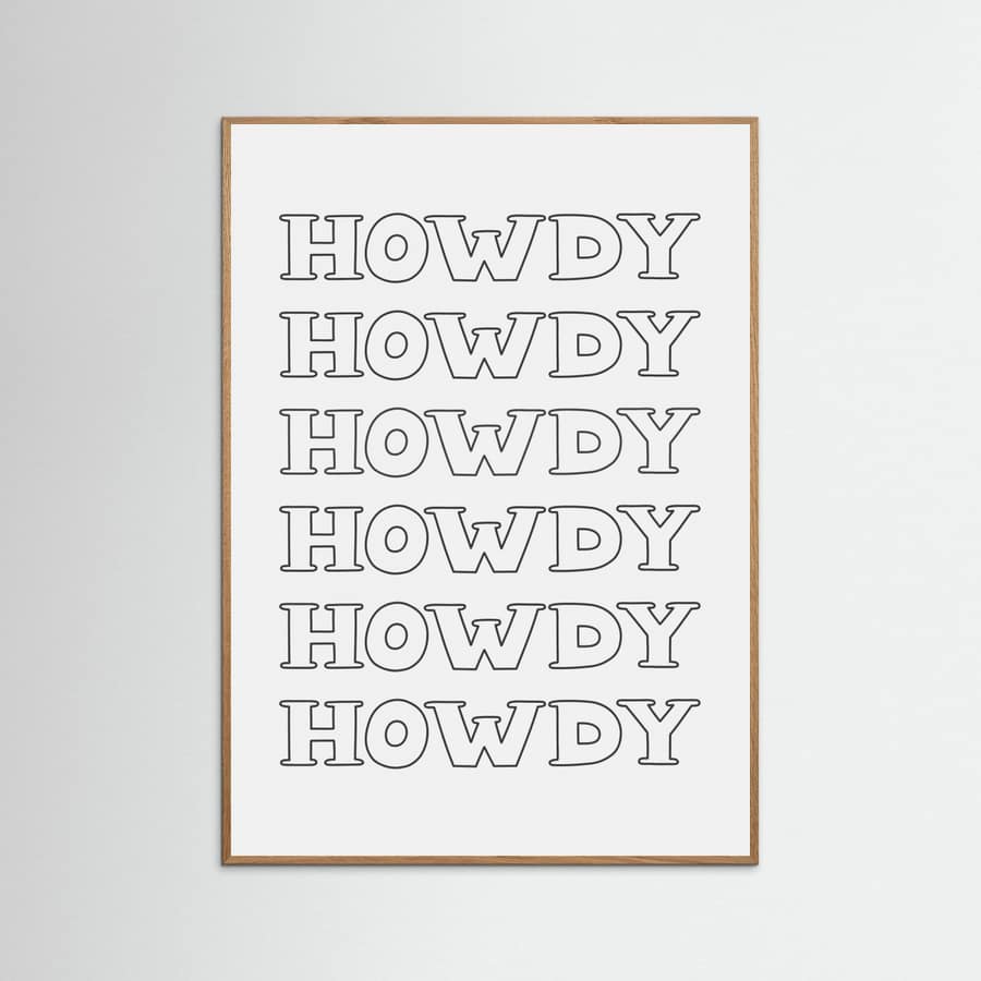 Black Howdy Poster