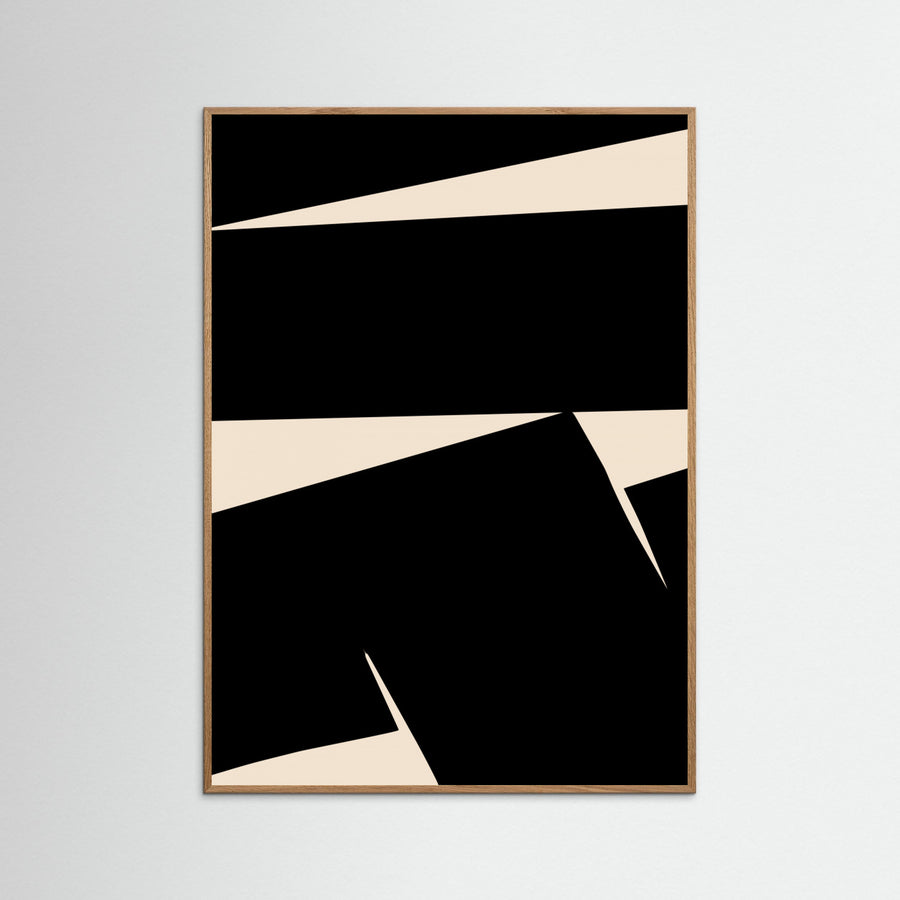Black Plain Abstract Poster