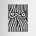 Plakat Black and White Striped Nude – plakat i druk artystyczny