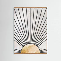 Oak Nature Black gold rising sun Poster