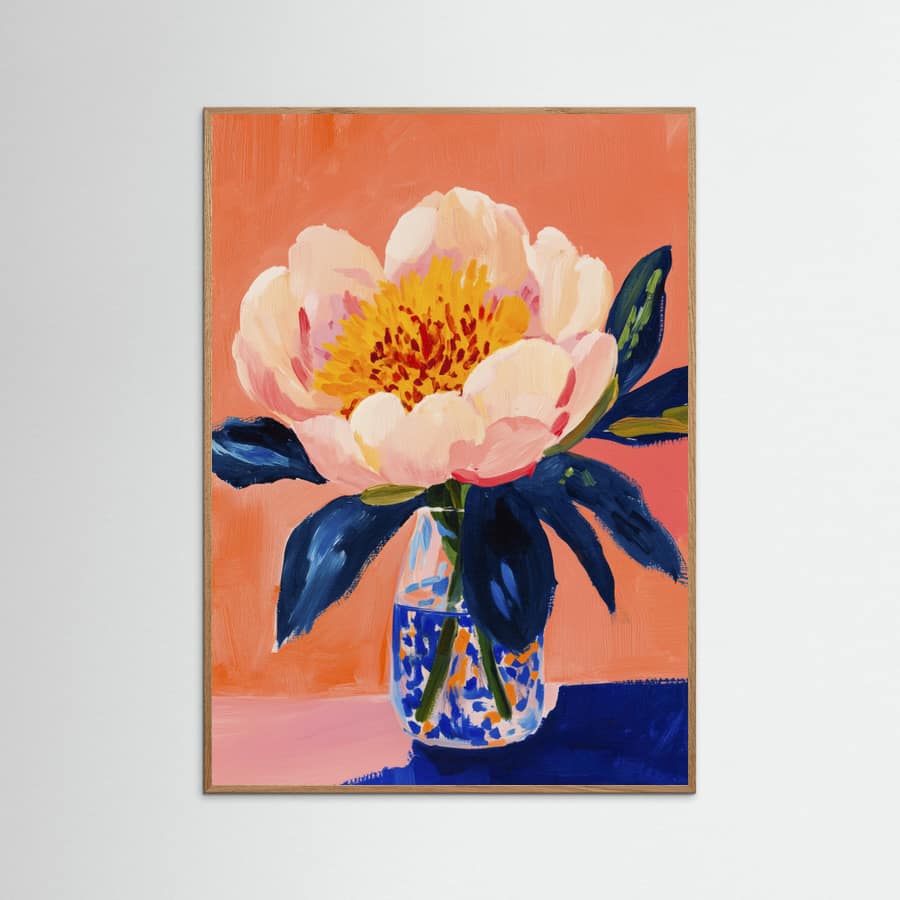 Blooming Peony Poster – plakat og kunsttryk