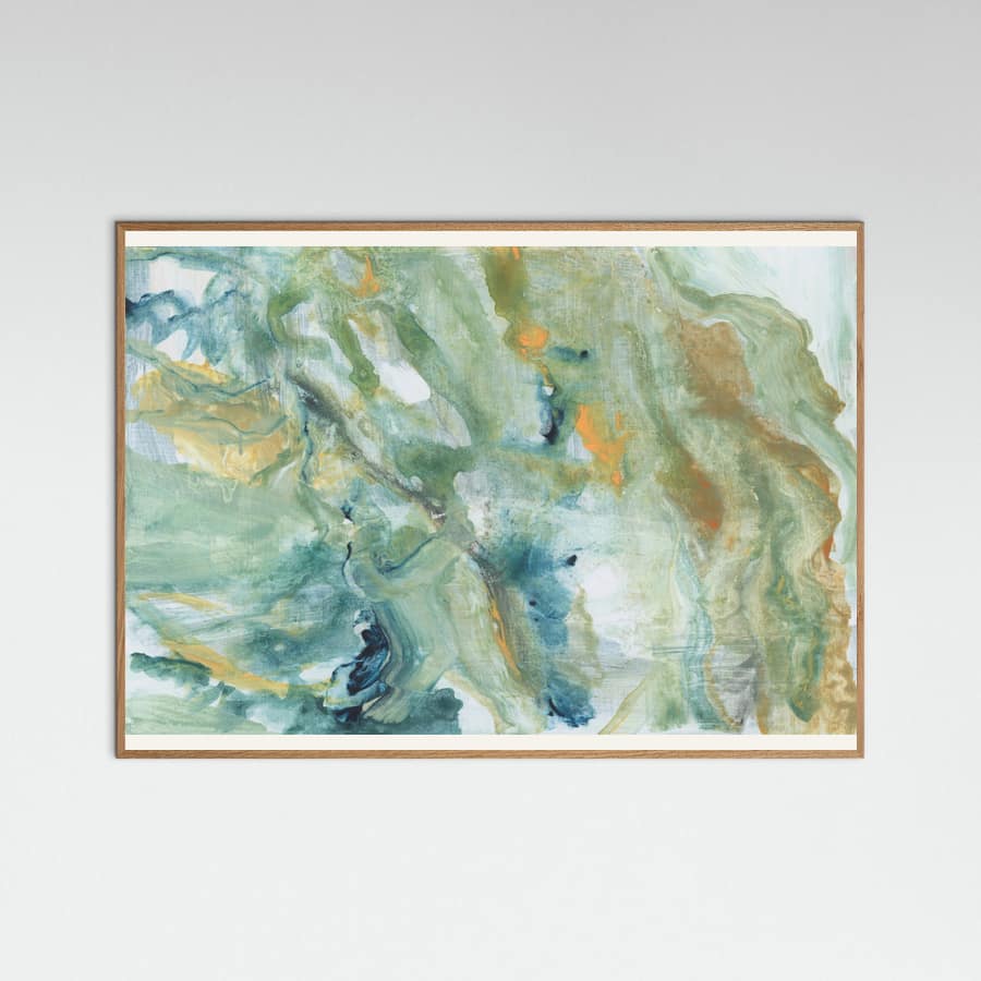 Blue Abstract Forms Poster
