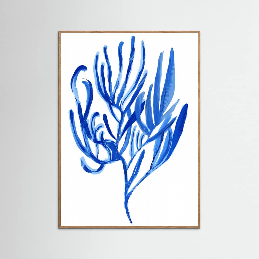 Blue Aquatic Plant Poster 4 -juliste