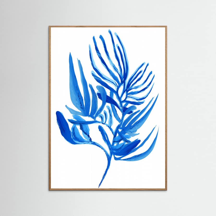 Blue Aquatic Plant Poster 6 -juliste