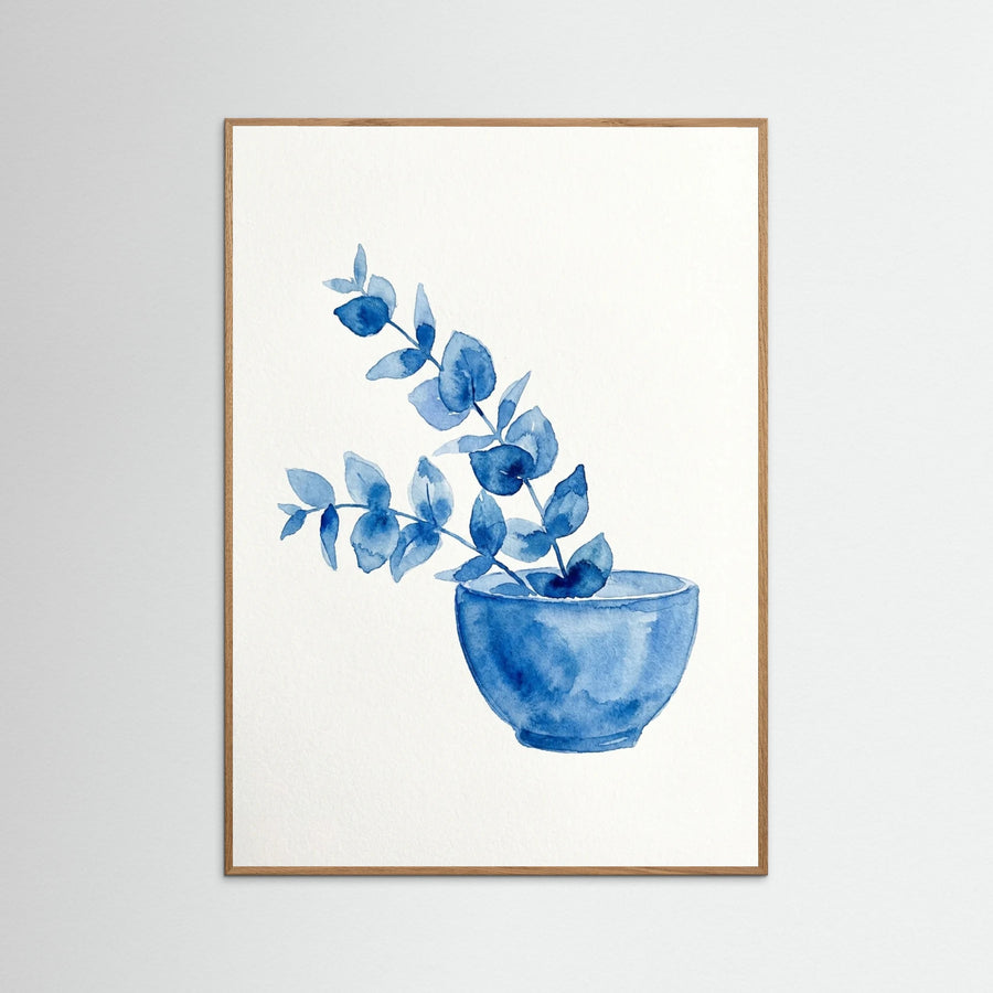 Blue Floral Vase