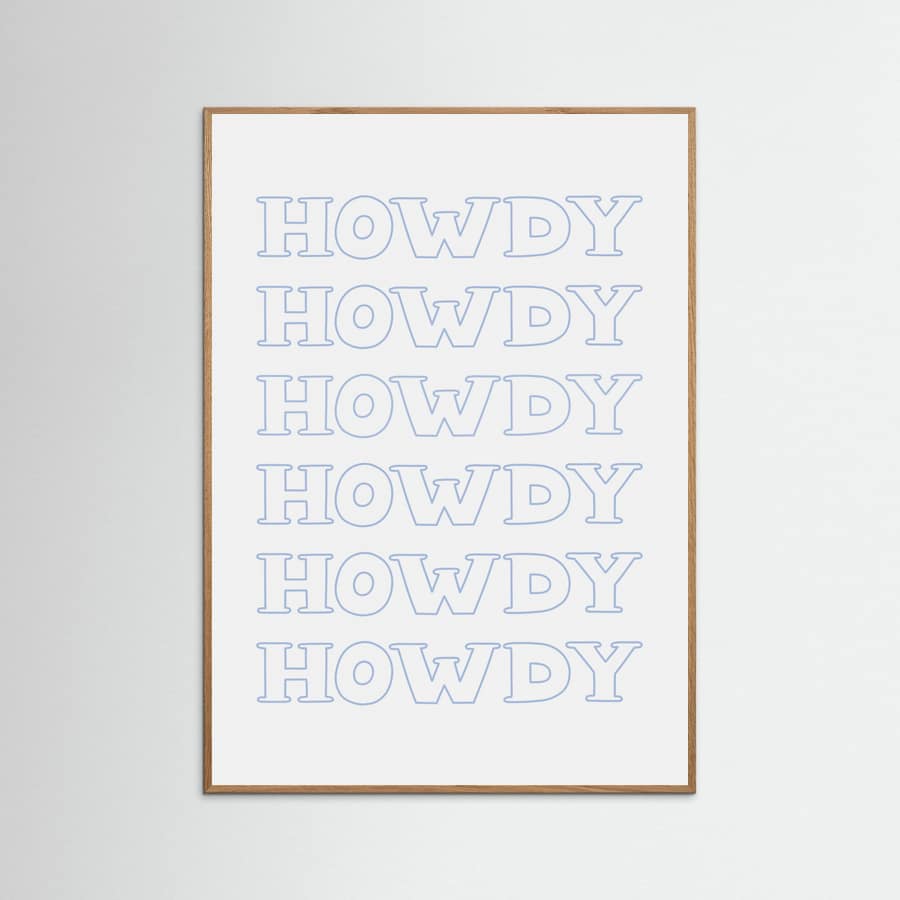 Blue Howdy Poster