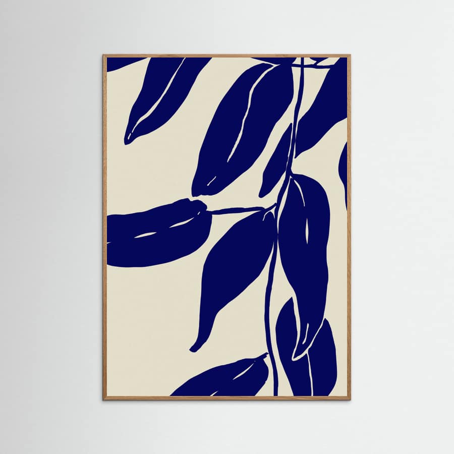 Blue Leafs Poster