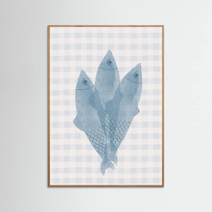 Blue Sardines Poster – plakat og kunsttryk