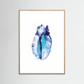 Blue Seashell On White Background No5 Poster – Poster und Kunstdruck
