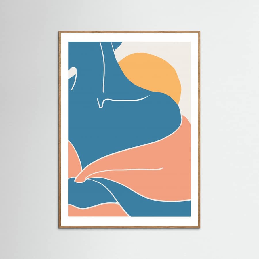 Blue Shoulder Poster – poster och konsttryck
