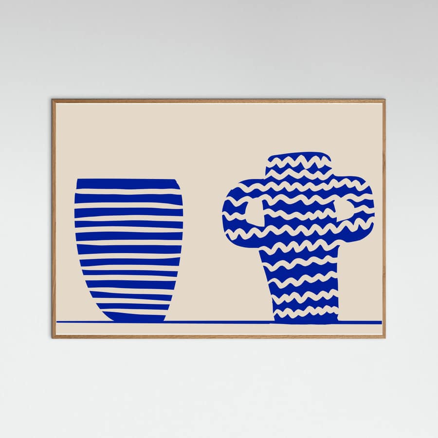 Blue Vases Poster