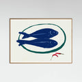 Blue fishes still life Poster – Poster und Kunstdruck
