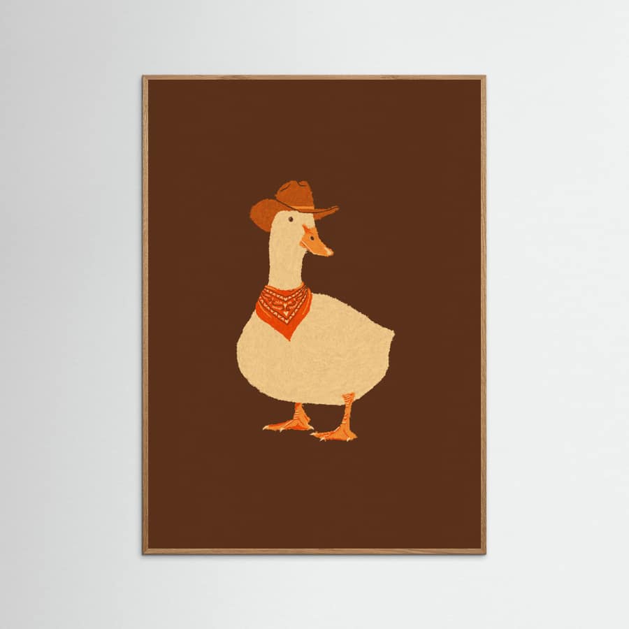 Bo the Cowboy Duck Poster