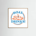 Boat Drinks Cocktail Drinking Otter Poster – Poster und Kunstdruck
