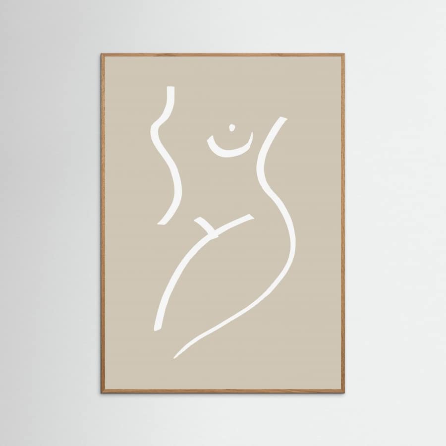 Body Sketch Sand Poster