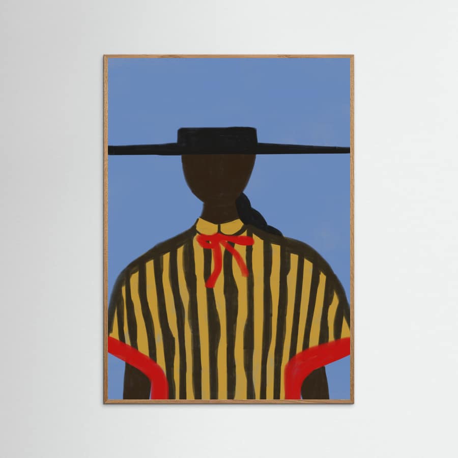 Bold Hat Woman and Stripes New Mexico Style -juliste