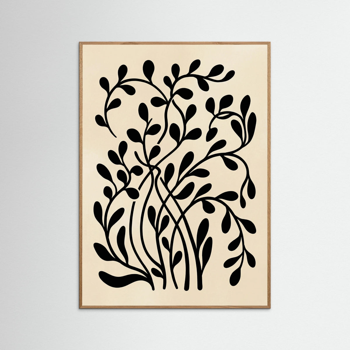 Oak Nature Botanical Silhouette Black