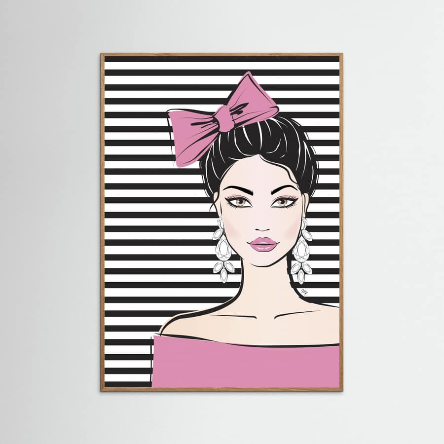 Bow Girl Poster – Poster und Kunstdruck