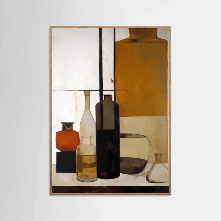 Brown Bottles Poster – plakat og kunsttryk