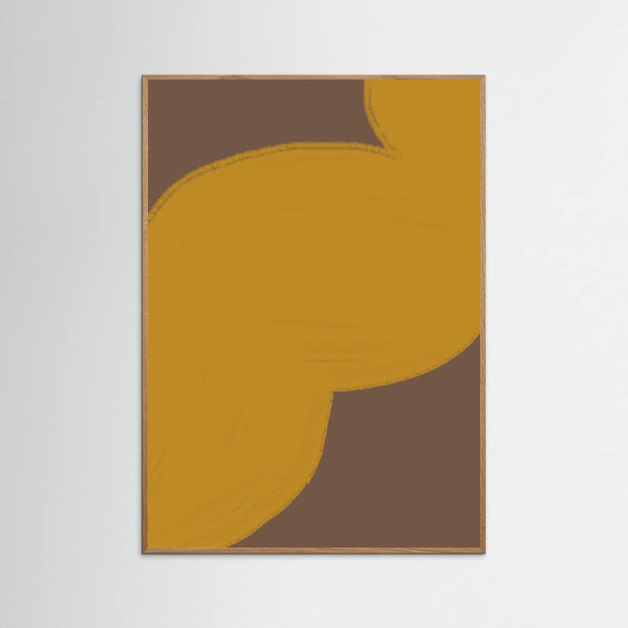 Brown Mustard Artwork Poster – poster en kunstdruk