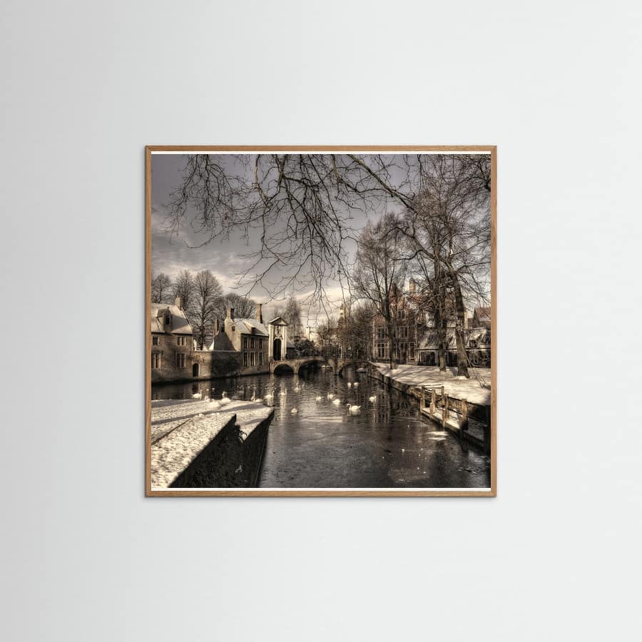 Bruges in Christmas dress Poster – poster and art print
