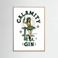 Oak Nature Calamity Gin Funny Retro Western Cowgirl Art Poster