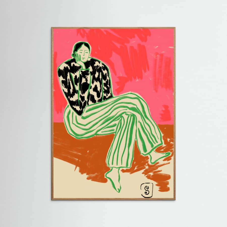 Calm Woman Portrait Poster – Poster und Kunstdruck