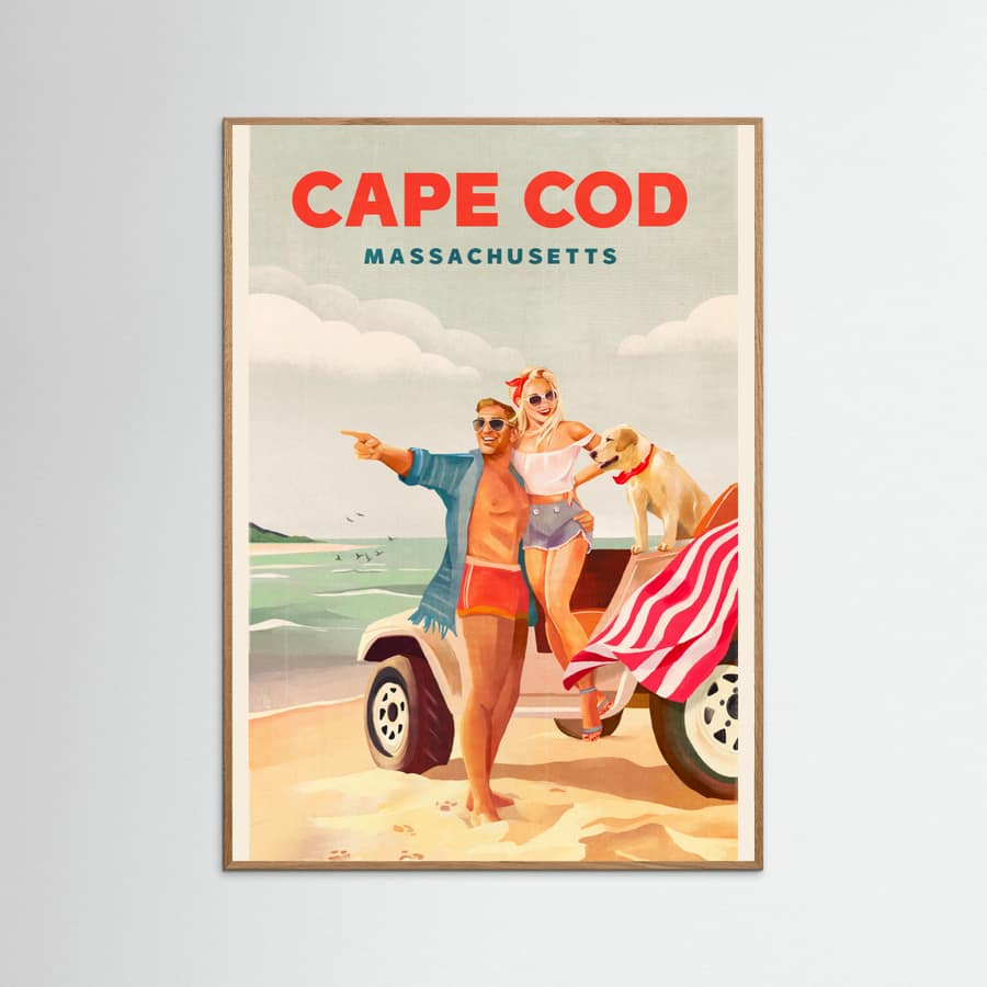 Cape Cod Massachusetts Summer Beach Art Poster