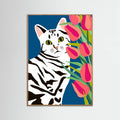 Oak Nature Cat Sitting Pretty Poster