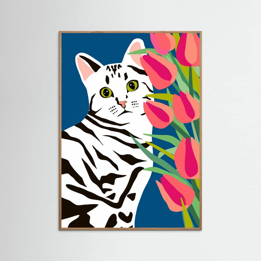 Cat Sitting Pretty Poster